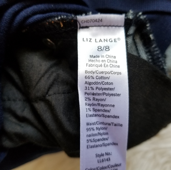 NWT Liz Lange Maternity Ankle Medium Wash Jeans,8 - Picture 12 of 12